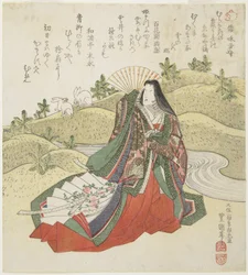 (Dame de cour et deux lapins), janvier 1831